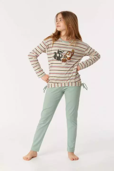 aanvaarden Om toestemming te geven Impasse Woody Meisjes-Dames Pyjama multicolor