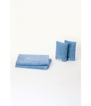Woody Handdoek blauw-50x100cm