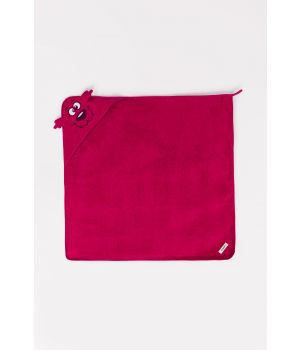 Woody Badcape framboos-rood-75x75cm