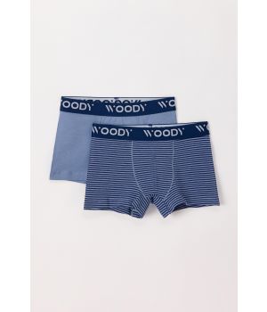 Woody Jongens Boxer set blauw + blauwe s