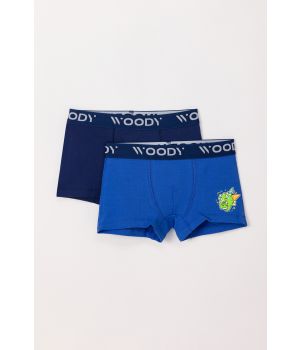 Woody Jongens Boxer set donkerblauw + bl