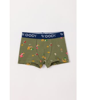 Woody Jongens Boxer set kakigroen + eend