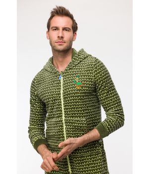 Woody Unisex Onesie groene golfjes