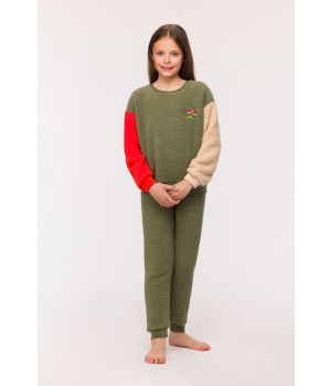 Woody Unisex sweater en broek kakigroen