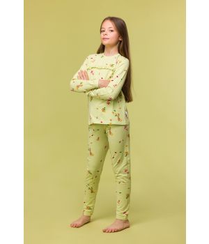 Woody Meisjes-Dames Pyjama eendjes print lichtg