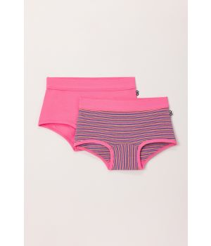 Woody Meisjes Boxer set roze + streep