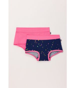 Woody Meisjes Boxer set roze + confetti