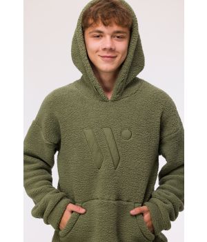 Woody Jongens-Heren sweater en broek kakigroen