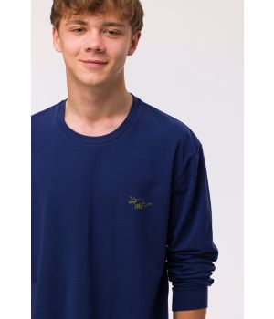 Woody Jongens-Heren Pyjama donkerblauw