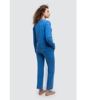 lordsxlilies Dames sweater en broek hemels blauw