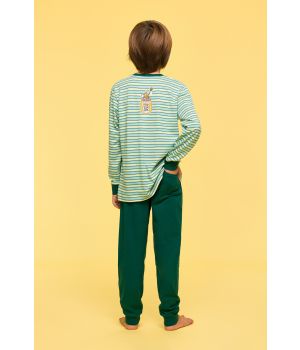 Woody Jongens-Heren Pyjama multicolor streep