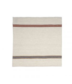 Libeco Dock Handdoek 70x70 Leather stripe-Een maat