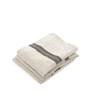 Libeco Dock Handdoek 70x70 Nairobi stripe-Een maat