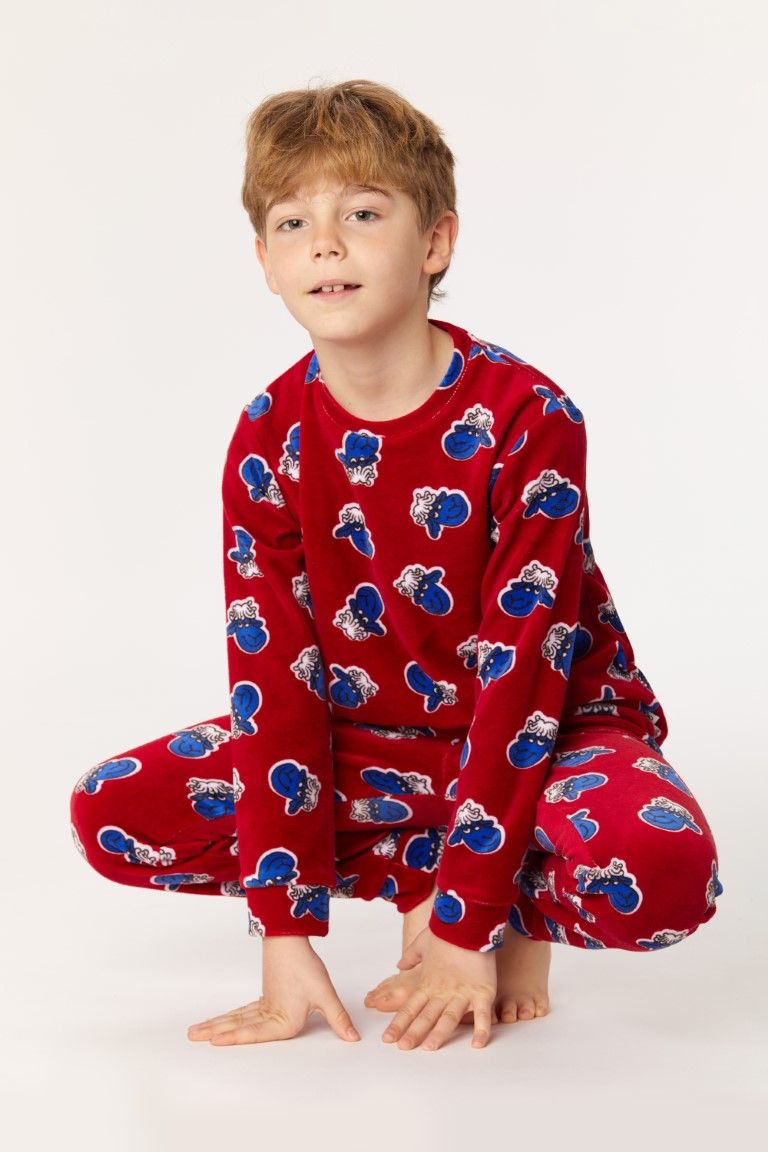 Luxe Vertrouwen Hoopvol Woody Jongens-Heren Pyjama rood schaap