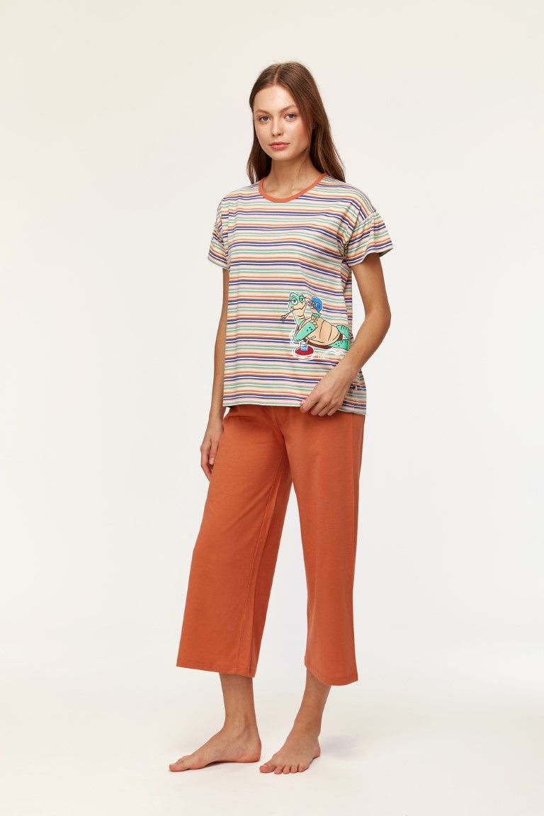 machine serie Gom Woody Meisjes-Dames Pyjama multicolor
