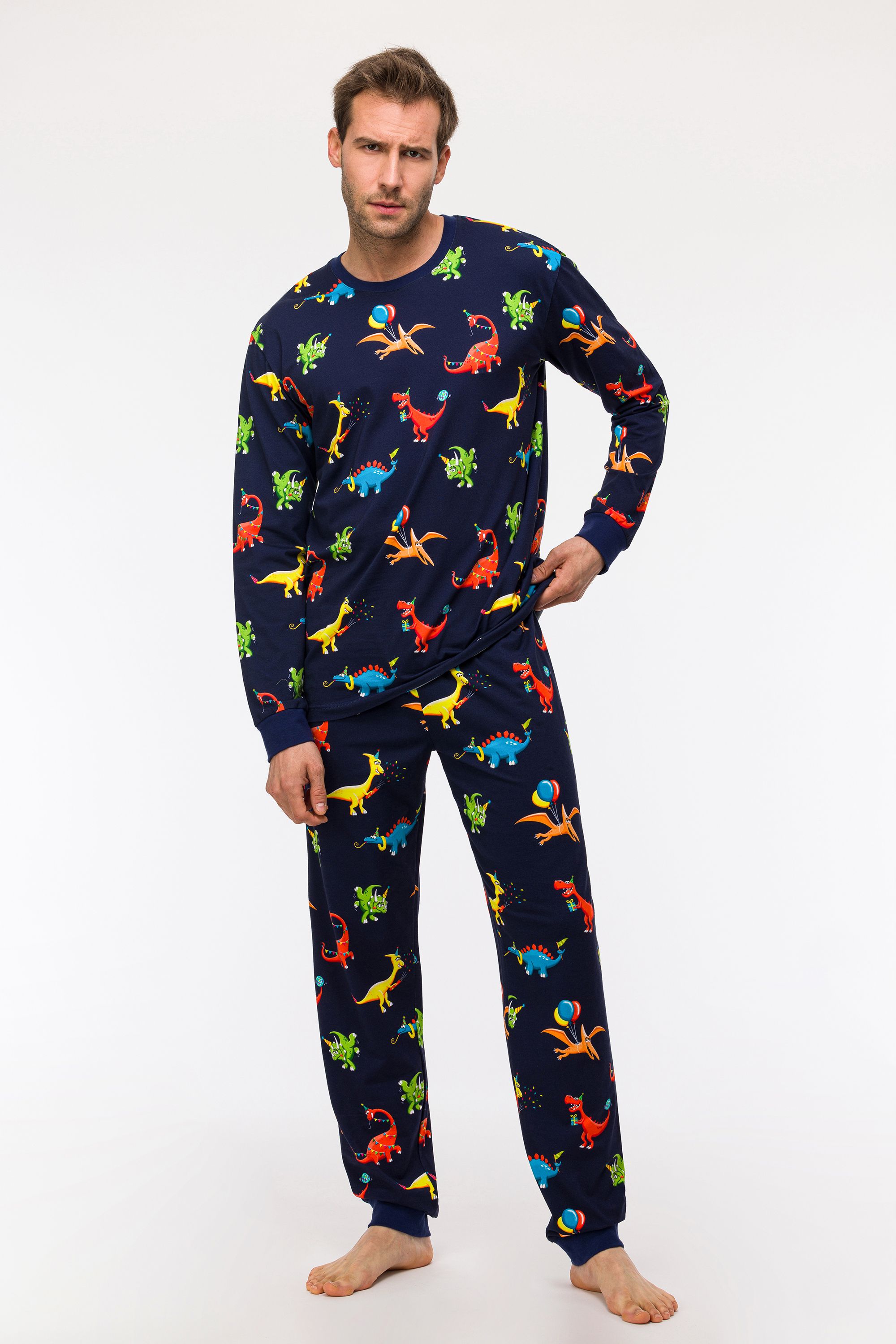 Woody Jongens Heren Pyjama dino print